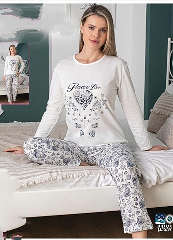bayan Uzun Kollu Pijama Takımı 