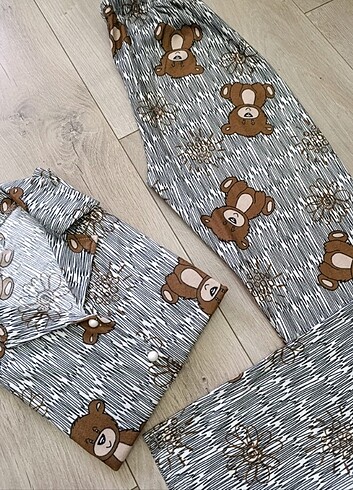 Bayan Uzun Kollu Düğmeli Pijama Takımı 
