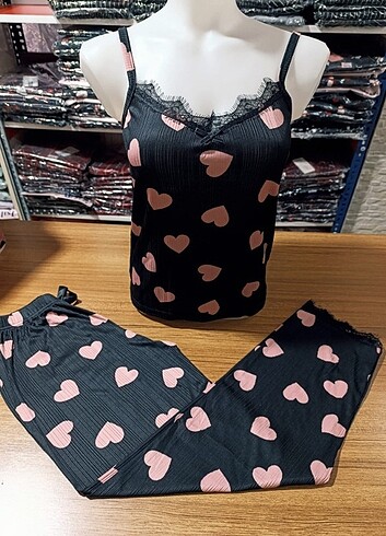 Kadın İp Askılı Pijama Takımı