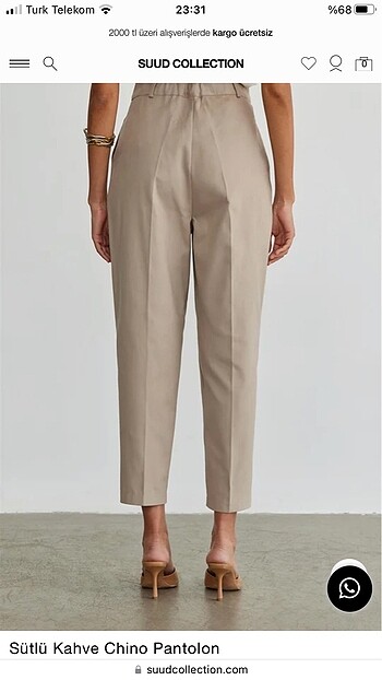 40 Beden camel Renk Suud collection pantolon