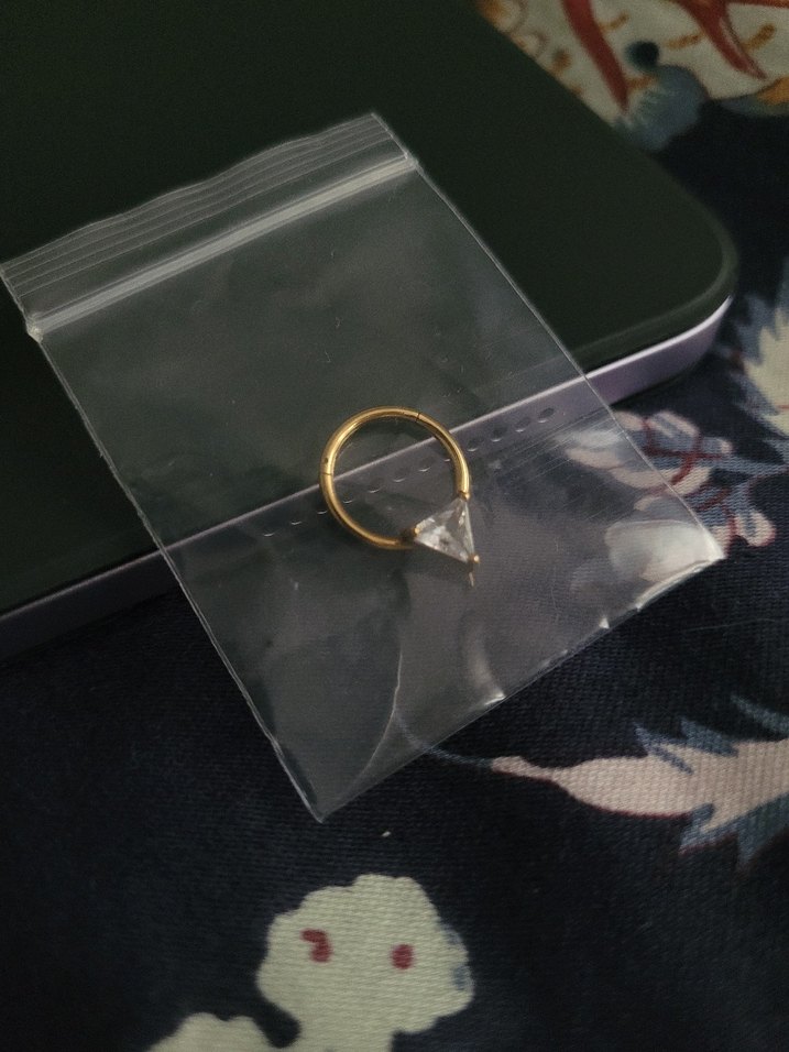 Taşlı Septum piercing küpe - Görsel 2