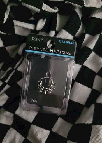 Killstar Örümcek ağı Web Titanium Goth Septum Piercing 16G