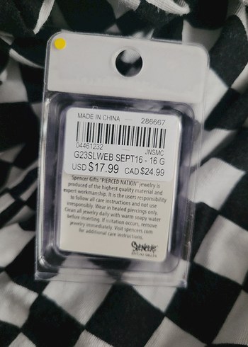 Beden Örümcek ağı Web Titanium Goth Septum Piercing 16G