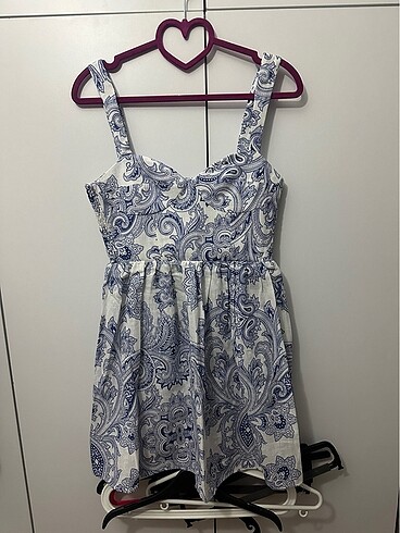 Zara Zara Desenli Mini elbise