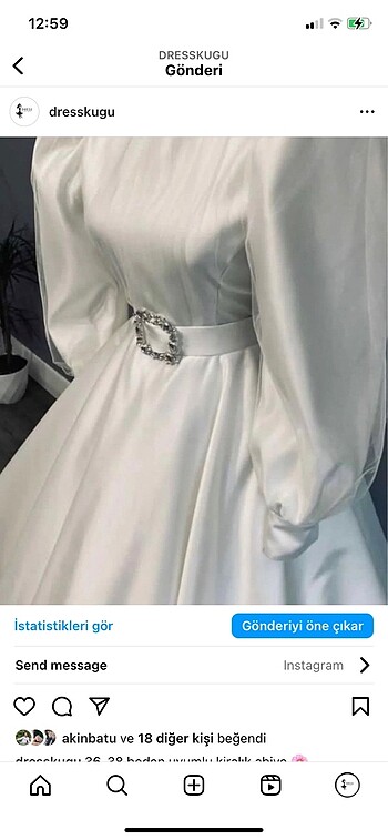 38 Beden beyaz Renk Nikah elbisesi