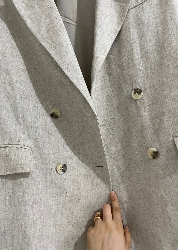 Keten ceket - Görsel 5