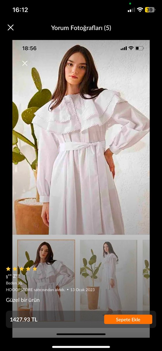 Hoopstore beyaz elbise - Görsel 4