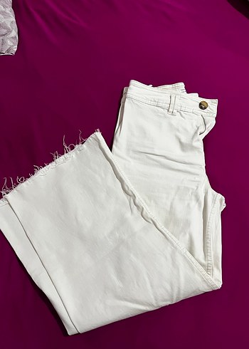 Beyaz palazzo jean - Görsel 3