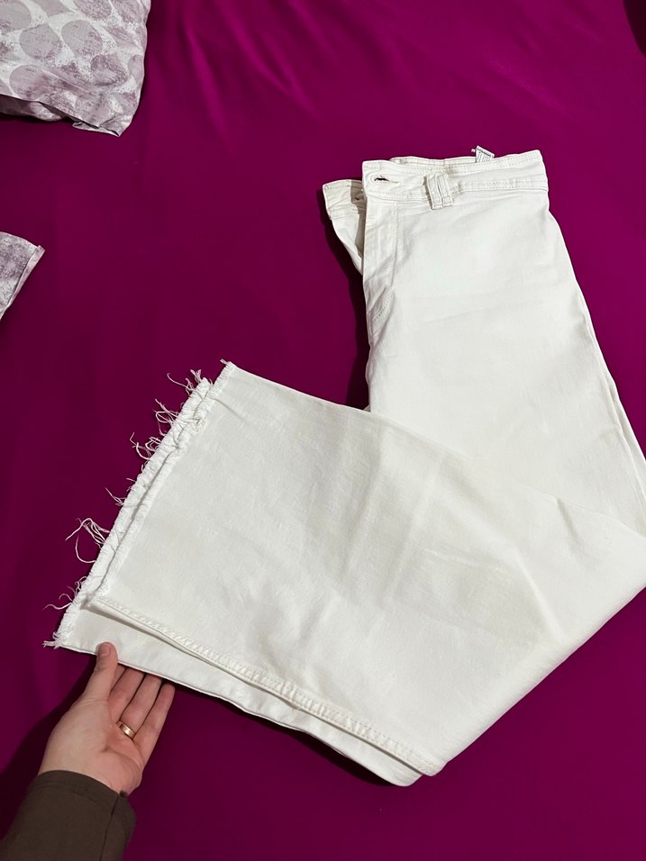 Beyaz palazzo jean - Görsel 2