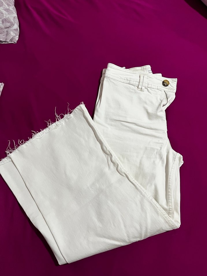 Beyaz palazzo jean - Görsel 3