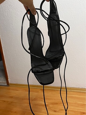 İpli topuklu ayakkabı - Görsel 6
