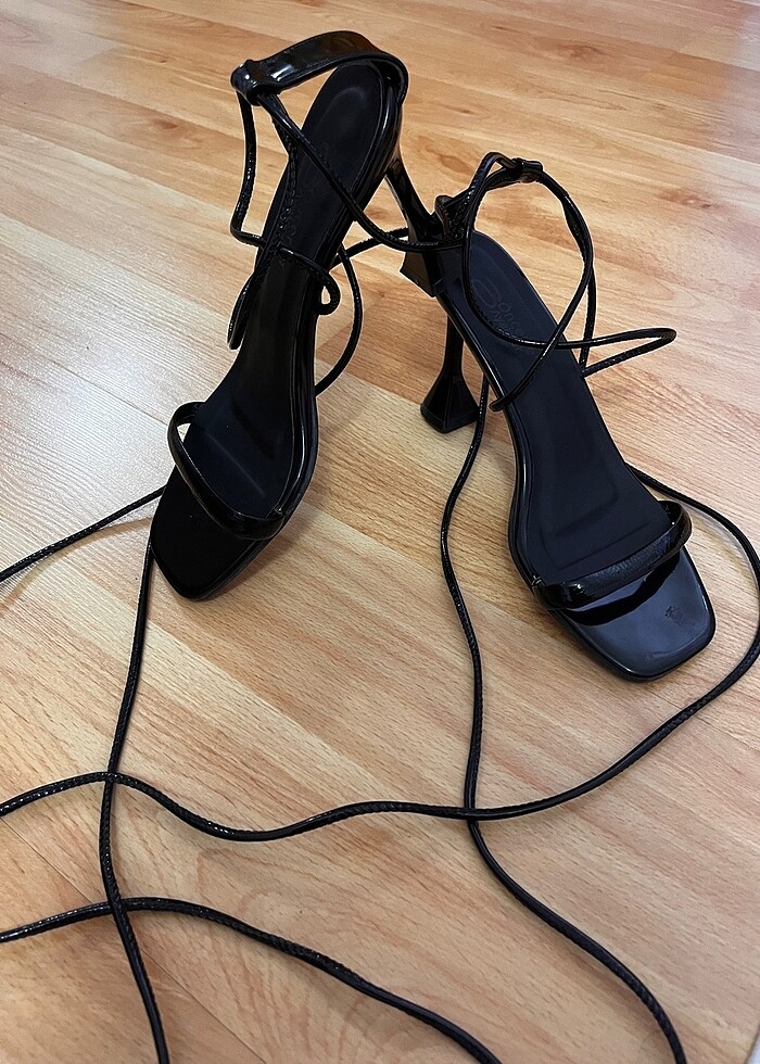 İpli topuklu ayakkabı - Görsel 5