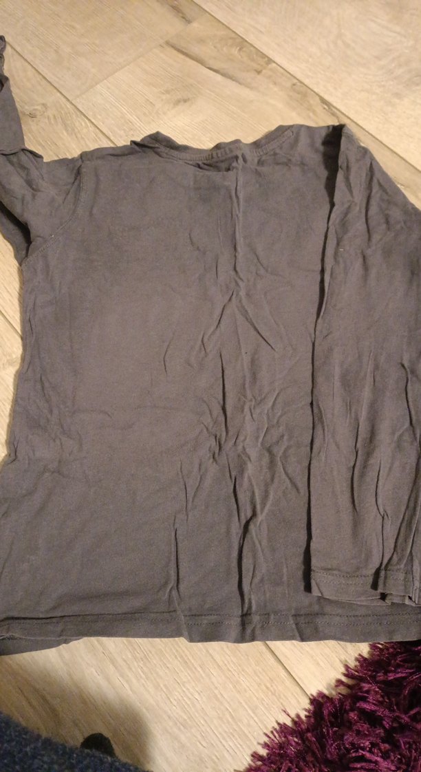 Kız Çocuk Gri Uzun Kollu Basic Tişört - Görsel 2