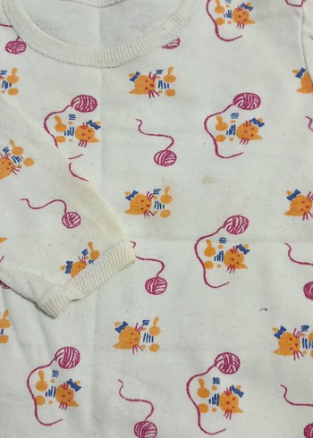 Renkli Baskılı kız çocuk tişört - Görsel 3