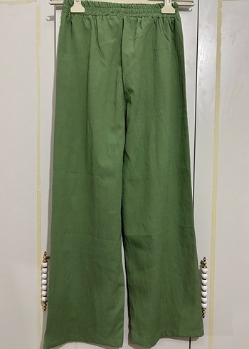 Yeşil Bol Kesim Kadın Pantolon - Görsel 3