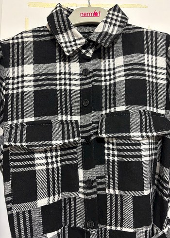 Kemerli Siyah Beyaz Ekose Uzun Elbise - Görsel 3