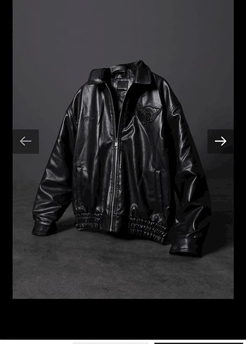 Siyah Deri Kadın Biker Ceket - Görsel 2