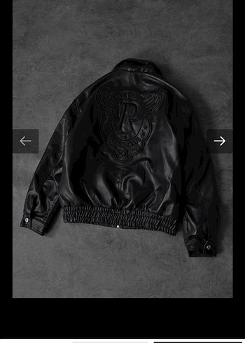 Siyah Deri Kadın Biker Ceket - Görsel 3