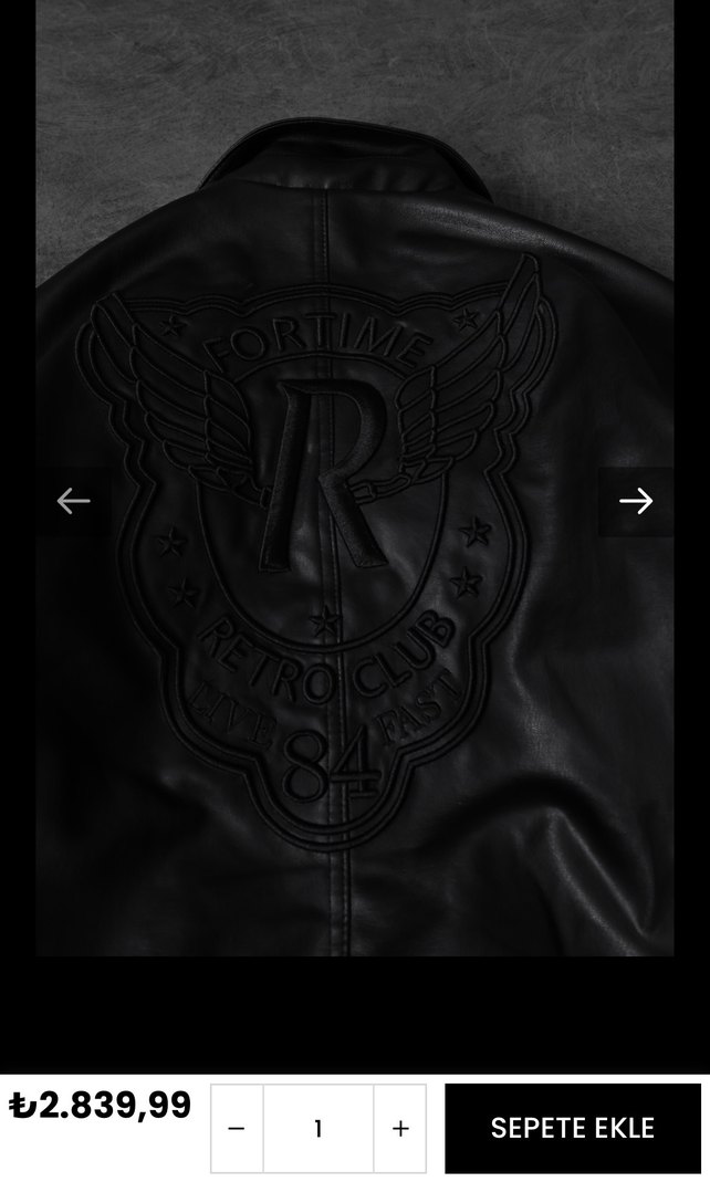 Siyah Deri Kadın Biker Ceket - Görsel 5