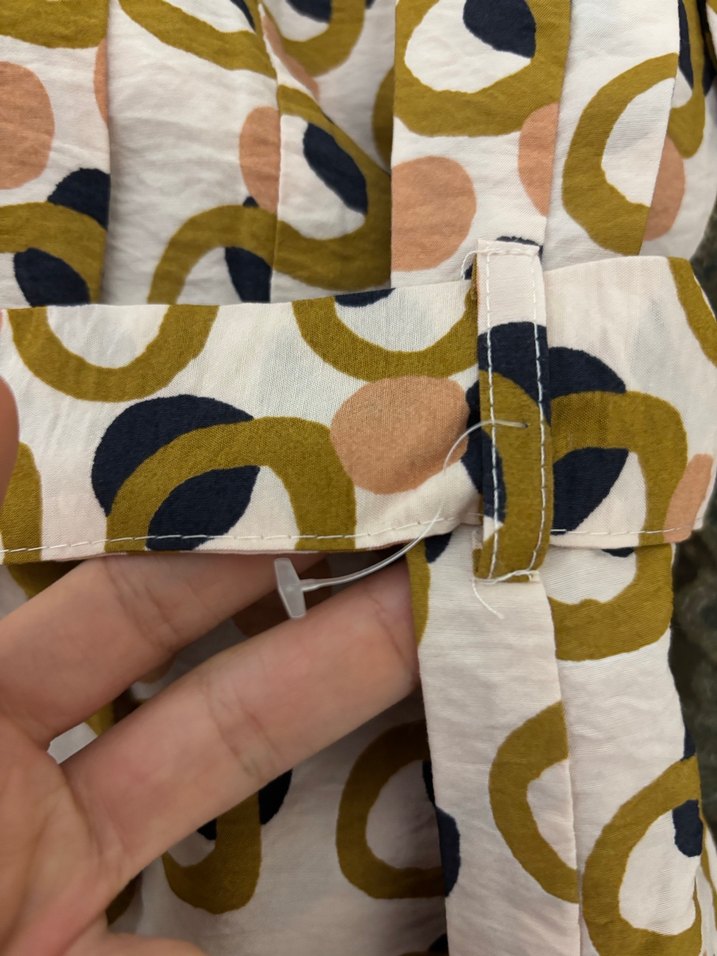 Desenli uzun kollu gömlek elbise - Görsel 4