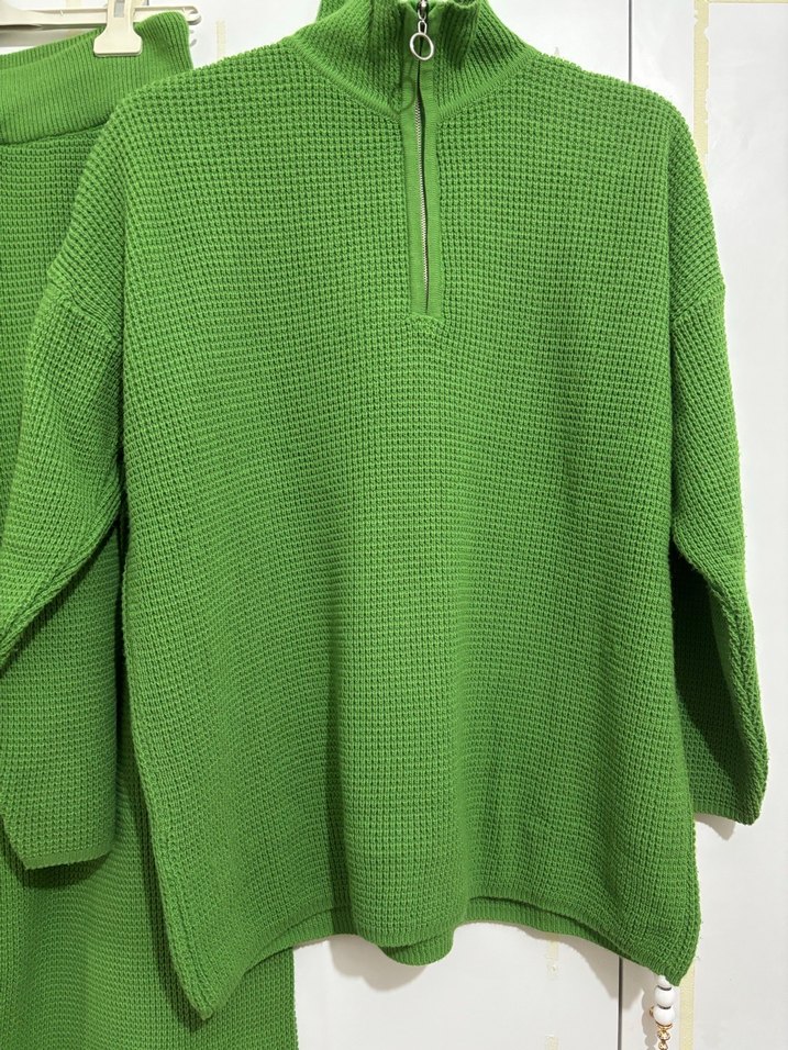 Yeşil Triko Kadın Kazak Takımı - Görsel 2