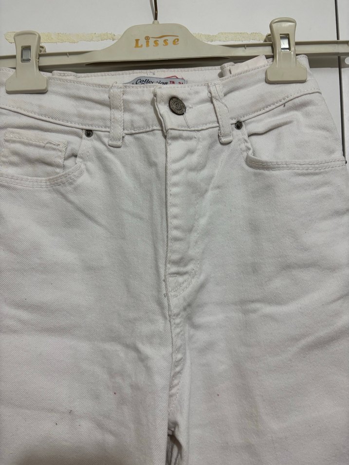 Beyaz Kadın Regular Fit Jean - Görsel 2