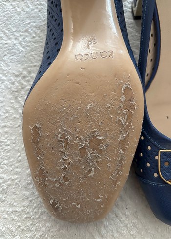 Mavi Tokalı Kadın Topuklu Babet - Görsel 4