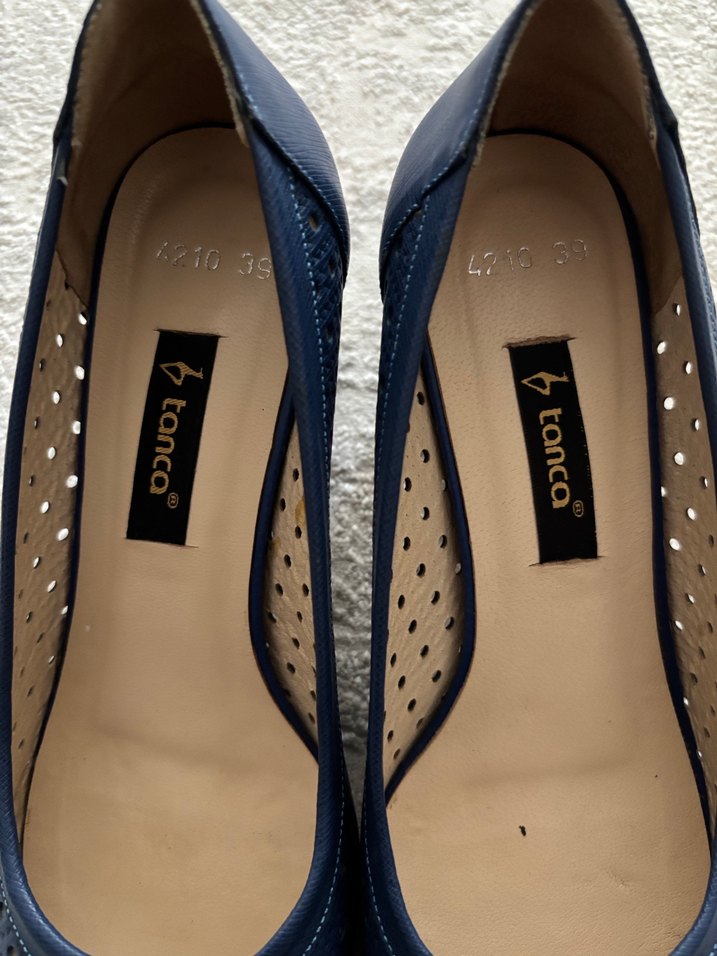 Mavi Tokalı Kadın Topuklu Babet - Görsel 2