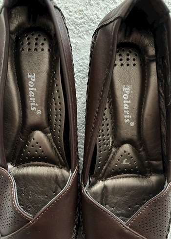 Kahverengi Dolgu Topuklu Kadın Babet - Görsel 2