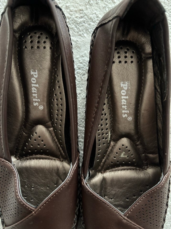 Kahverengi Dolgu Topuklu Kadın Babet - Görsel 2