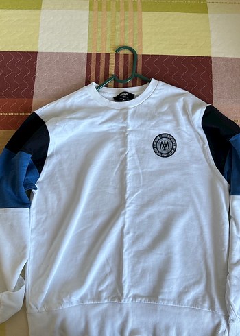 Erkek Renk Bloklu Pamuklu Sweatshirt - Görsel 2