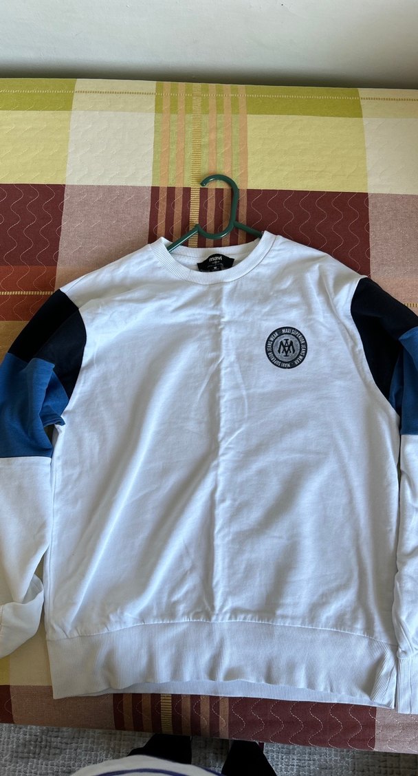 Erkek Renk Bloklu Pamuklu Sweatshirt - Görsel 2