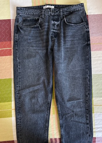 Gri Düğmeli erkek Denim Pantolon - Görsel 2