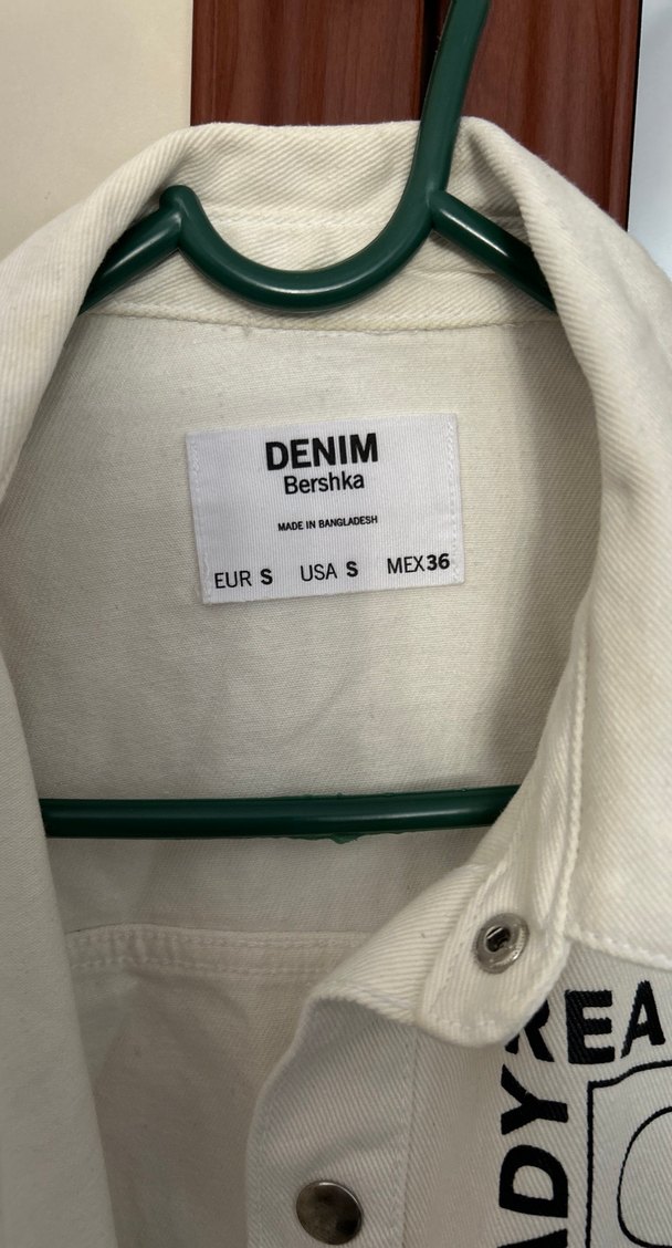 Düğmeli Beyaz Baskılı Pamuk Ceket - Görsel 3