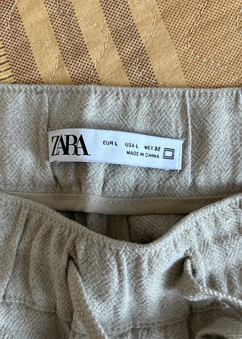 Bej Keten Rahat Kesim ErkekPantolon - Görsel 3