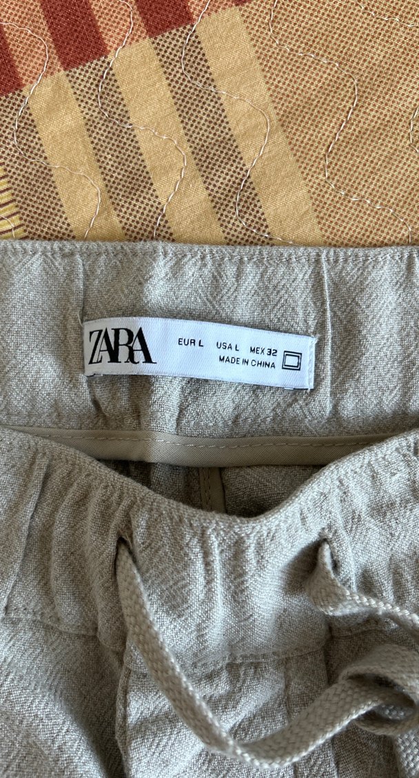 Bej Keten Rahat Kesim ErkekPantolon - Görsel 3