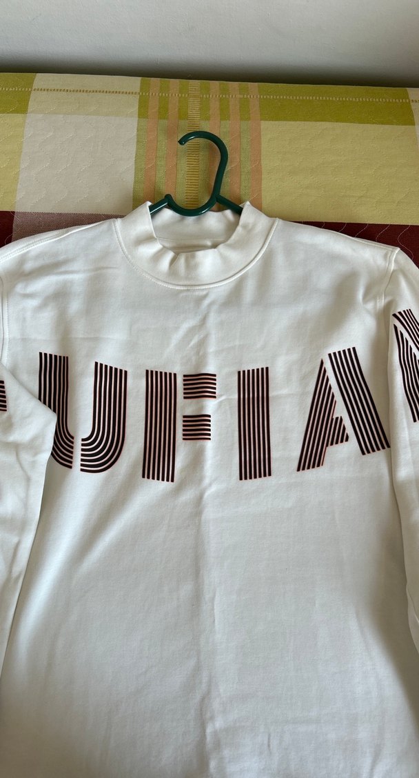 Beyaz Baskılı ErkekSweatshirt - Görsel 2