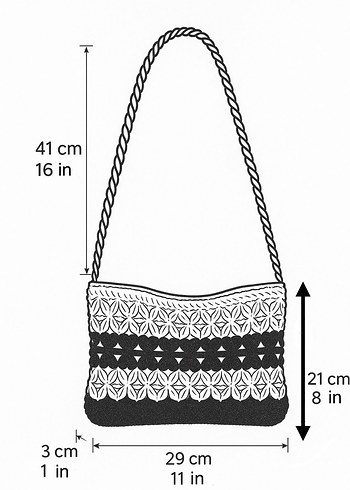 Gece ve Kum Çanta | Kağıt İp - Görsel 8