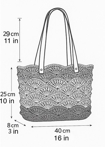 Deniz Kabuğu Çanta | Kağıt İp | Deri Sap - Görsel 6