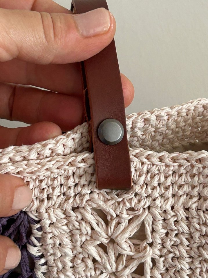 Mor Pembe Yıldızlar Kağıt İp | Deri Sap - Görsel 4