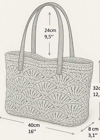 Yelpaze Rafya Çanta | Hakiki Deri Sap - Görsel 9