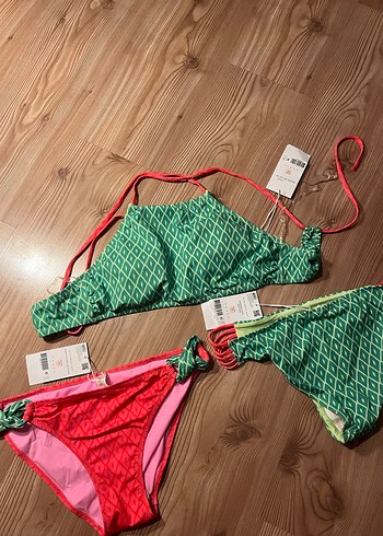 Bohem Desenli Yeşil Mini Bikini