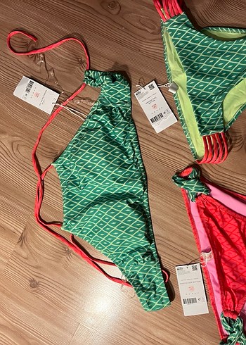Penti Bohem Desenli Yeşil Mini Bikini