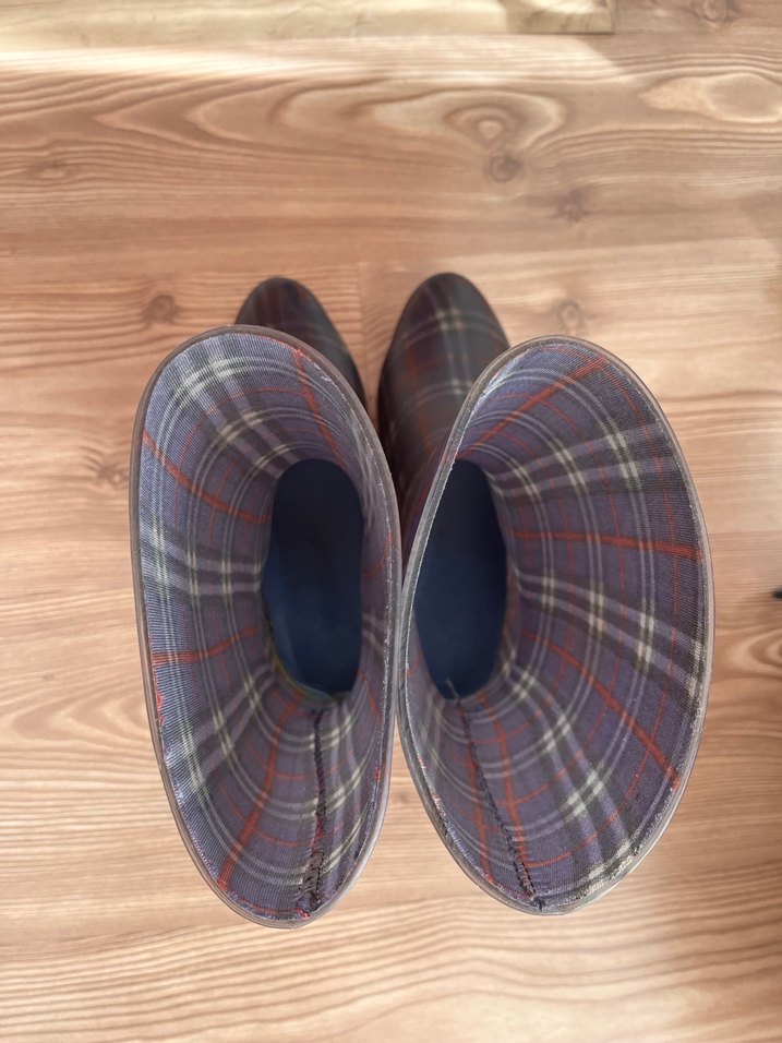 Kareli Kadın Yağmur Çizmesi - Görsel 3