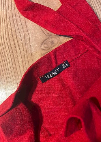 Kırmızı Askılı Sloper Elbise - Görsel 3