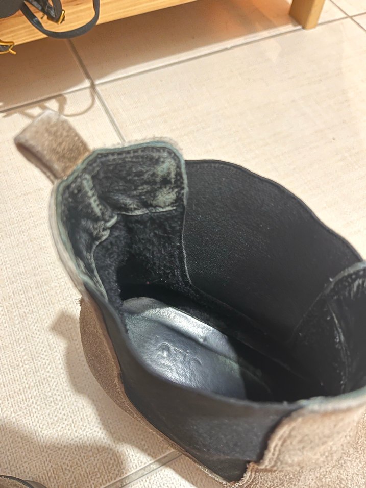 Bej Süet Kadın Bot, Kalın Topuklu - Görsel 5