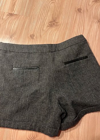 Gri Mini Yün Kadın Şort - Görsel 3