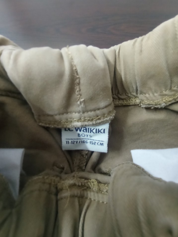 Bej Erkek Çocuk Keten Pantolon - Görsel 2