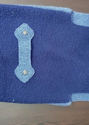 Erkek Çocuk Örgü Süveter Gri-Mavi - Görsel 2