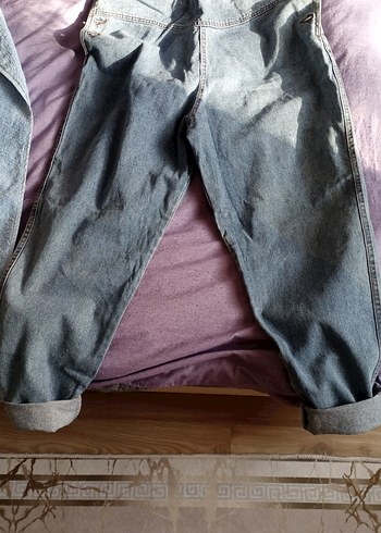 Kadın Gri Mavi Bol Kesim Kot Pantolon - Görsel 2